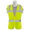 Erb Safety Safety Vest, Womens Fit, Mesh, Class 2, S720, Hi-Viz Lime, 2XL 61919